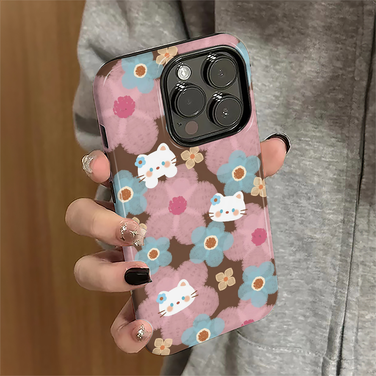 适用苹果17pro手机壳iPhone16promax新款ip15pro女13卡通14防摔保护套12碎花猫咪11秋日7/8plus潮xsmax菲林e