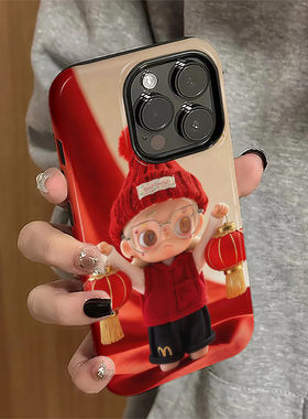 新年zsiga适用苹果16pro手机壳iPhone17promax卡通15pro红色14女13可爱xsmax新款12防摔11保护套8/7plus菲林