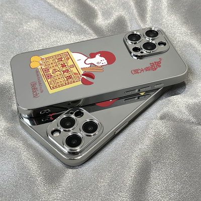 适用一加ace3v手机壳男女新款镜面财神爱我高级oneplus11硅胶防摔1加12外网红1+小众一加ace2pro保护套硬镜子