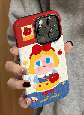 公主哭娃适用苹果16promax手机壳iPhone17pro卡通iP15pro可爱14女13潮牌xsmax新款12防摔11保护套8/7plus菲林