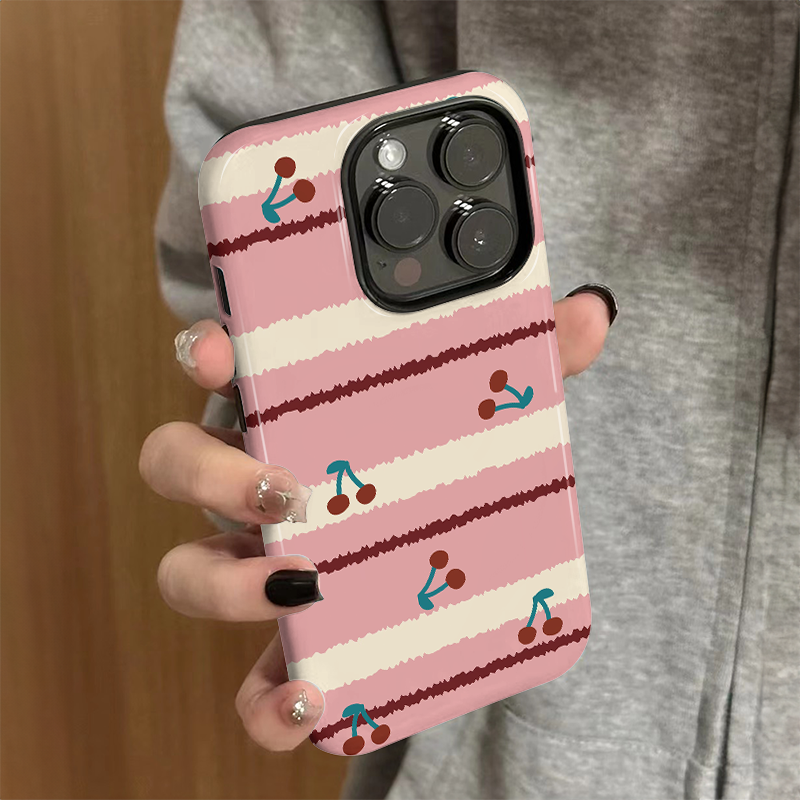 适用苹果16pro手机壳iPhone15promax新款iP14/13女12简约樱桃xsmax菲林二合一8防摔11保护套7高级plus个性xr