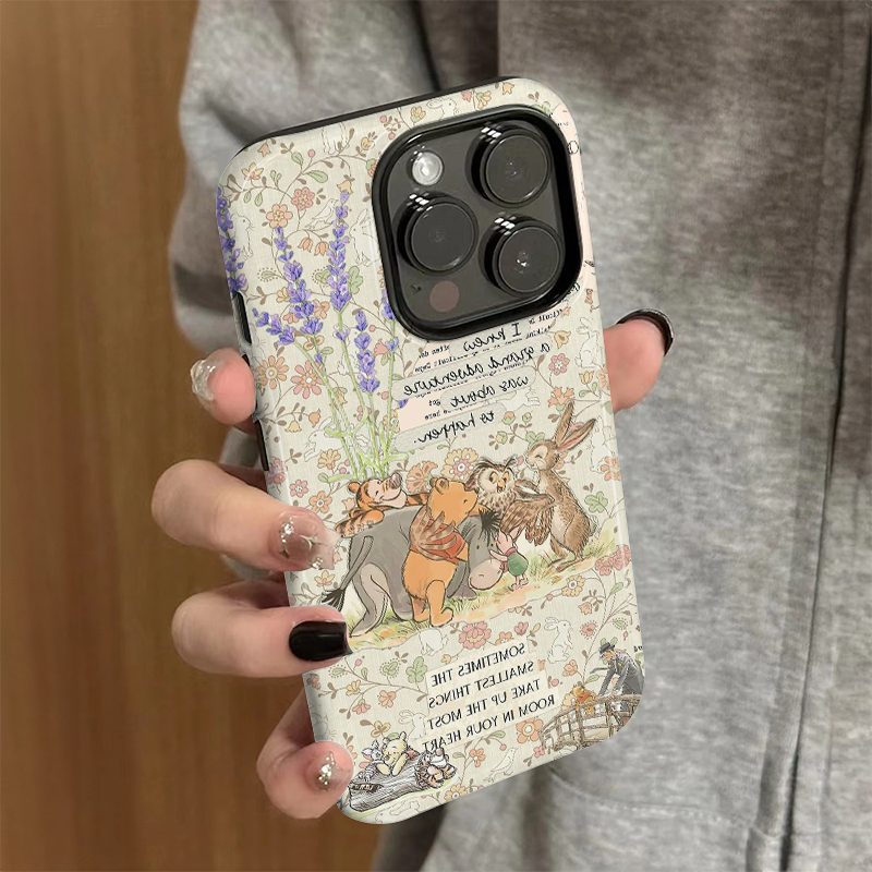 适用苹果15promax手机壳iPhone16新款13女iP14卡通12简约xsmax迪士尼海报8高级防摔11套7可爱plus菲林二合一x