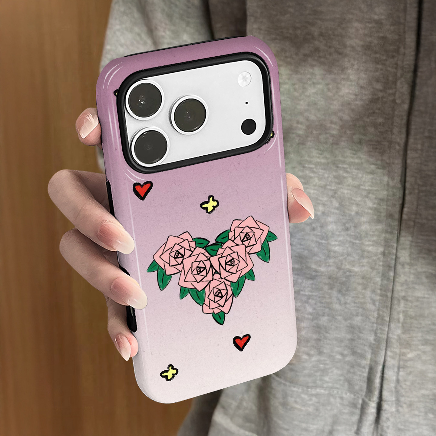 爱心玫瑰适用苹果16pro手机壳iPhone17promax韩系15简约14女13少女小米新款12华为oppo防摔保护套8plus菲林x,3C数码配件,手机保护套/壳,淘宝优惠券,粉丝福利购,淘宝优惠卷