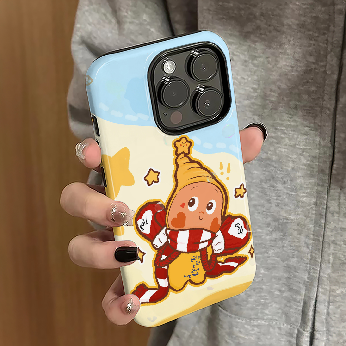 适用苹果17pro手机壳iPhone16promax新款ip15pro卡通13女14可爱12星星人11潮牌xsmax防摔保护套7/8plus菲林e