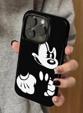 适用苹果15手机壳iPhone16promax新款可爱iP14/13女12简约xsmax小众生气米奇8硅胶防摔11硬7plus菲林二合一xr