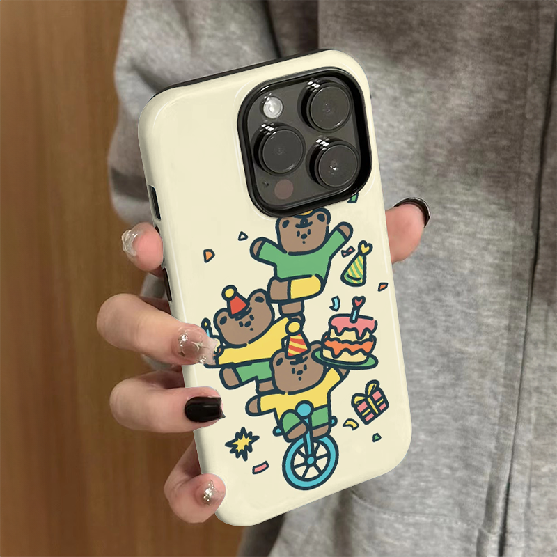 适用苹果16promax手机壳新款iPhone16女卡通pro硅胶xr防摔保护套iP13/14可爱iP7/8小众plus生日小熊xsmax外壳