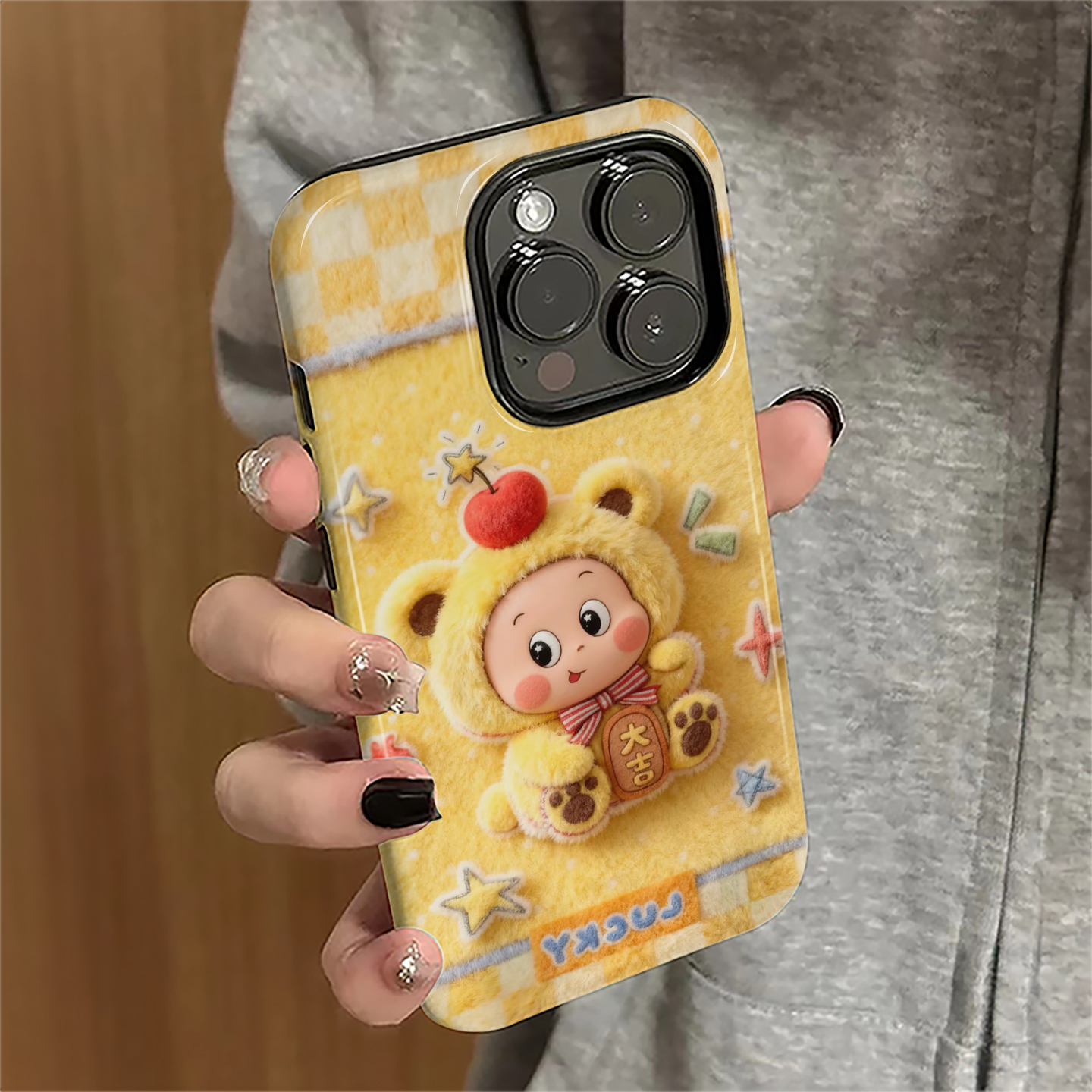 招财猫星星人适用苹果17pro手机壳iPhone16promax卡通15pro女13潮牌14新款12防摔11保护套xsmax/8/7plus菲林e