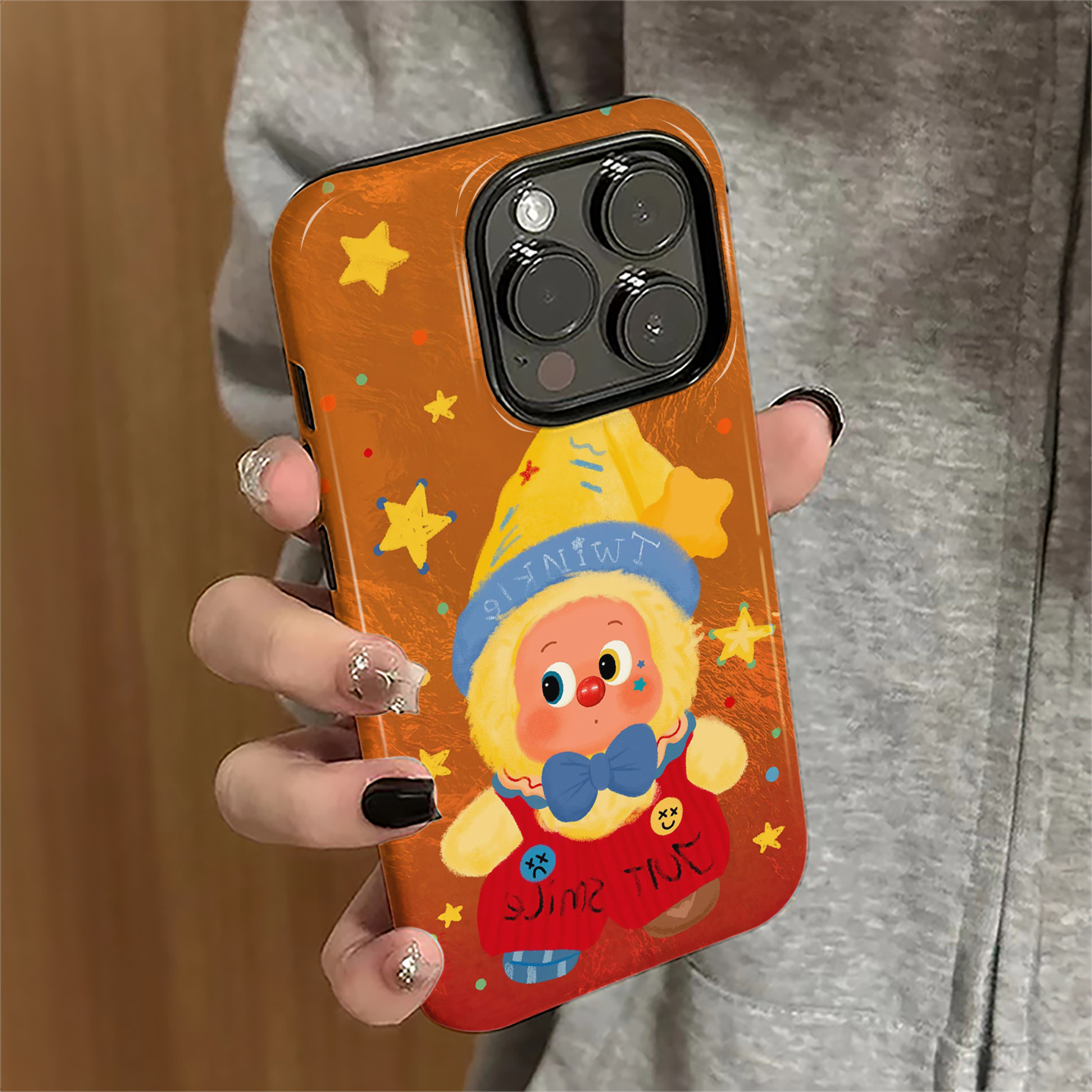 红鼻星星人适用iPhone17promax手机壳苹果16pro新款15pro女13卡通14防摔11保护套12秋日xsmax潮8/7plus菲林e