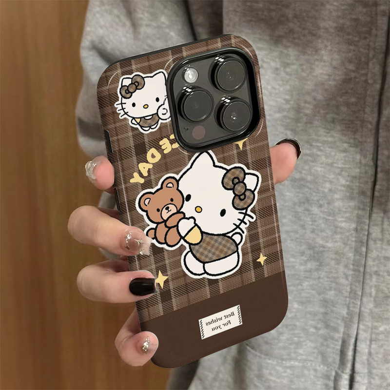 适用苹果16promax手机壳女iPhone15新款可爱iP13/14硅胶xr防摔保护套pro卡通iP7/8小众plus小熊kt猫xsmax外壳