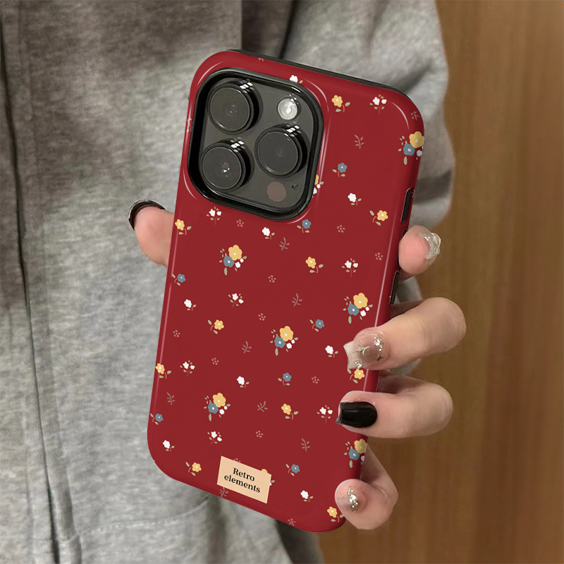 适用苹果16promax手机壳iPhone15新款iP14/13女款12简约xsmax复古碎花8高级防摔11个性7小众plus菲林二合一xr,3C数码配件,手机保护套/壳,淘宝优惠券,粉丝福利购,淘宝优惠卷