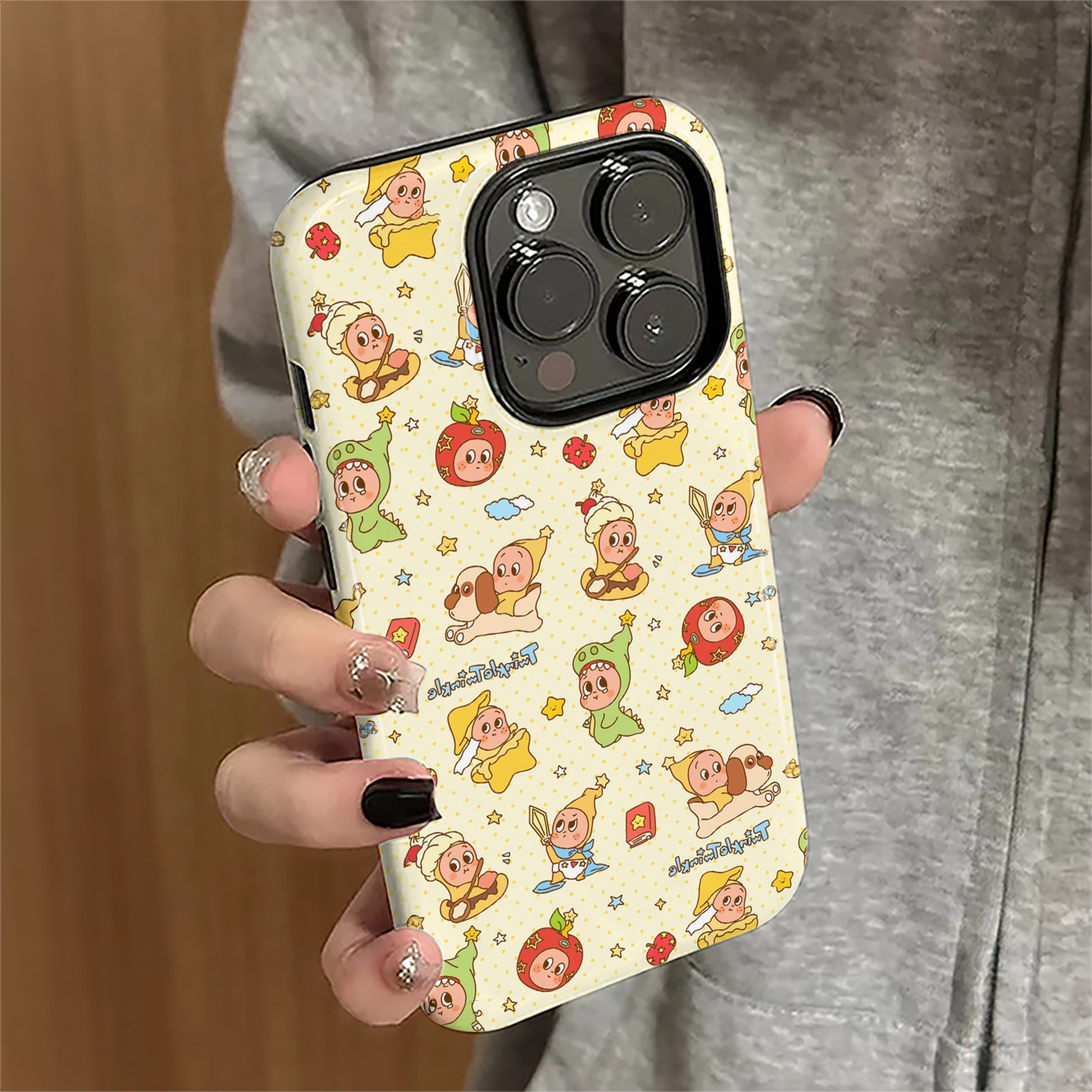 适用苹果15promax手机壳iPhone16pro新款苹果13pro简约iP14女12卡通11防摔7硬xsmax星星人潮8plus套xr菲林16e