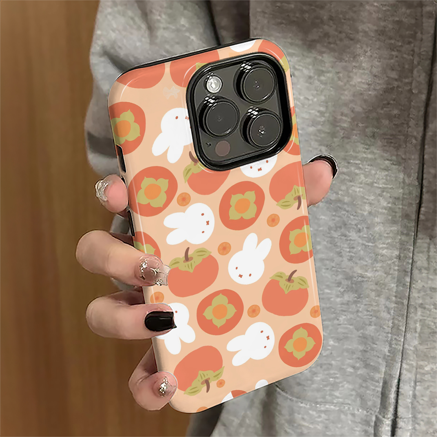 柿柿米菲兔适用苹果17promax手机壳iPhone16pro秋冬15pro女13卡通新款14防摔11保护套12潮xsmax/8/7plus菲林e