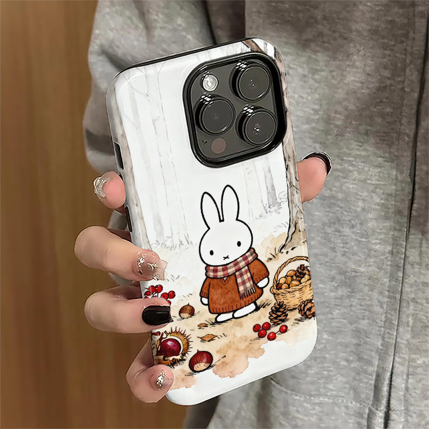 栗子米菲兔适用苹果17prox手机壳iPhone16promax卡通15pro女13日韩14新款xsmax小众12防摔1保护套8/7plus菲林