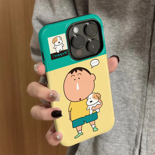 适用苹果16promax手机壳iPhone17新款iP15卡通14女13简约xsmax菲林二合一8个性防摔12保护套7plus小狗阿呆xr