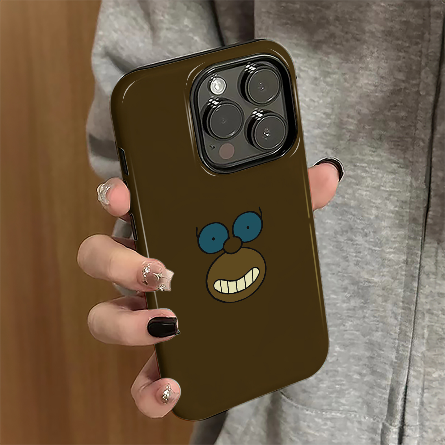 棕底小熊适用苹果16promax手机壳iPhone17pro简约ip15pro女13小众14新款xsmax个性12防摔11保护套8/7plus菲林