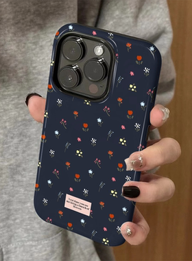 适用iPhone16pro手机壳苹果15promax新款iP14/13女12简约碎花xsmax菲林二合一8防摔11保护套7小众plus创意xr