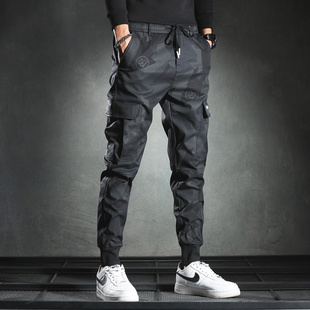 Casual sports leggings cargo pants for men休闲运动束脚工装裤
