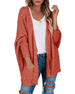 Pocket Cardigan Sweater Loose 开衫 Sleeve 宽松蝙蝠袖 毛衣 Bat