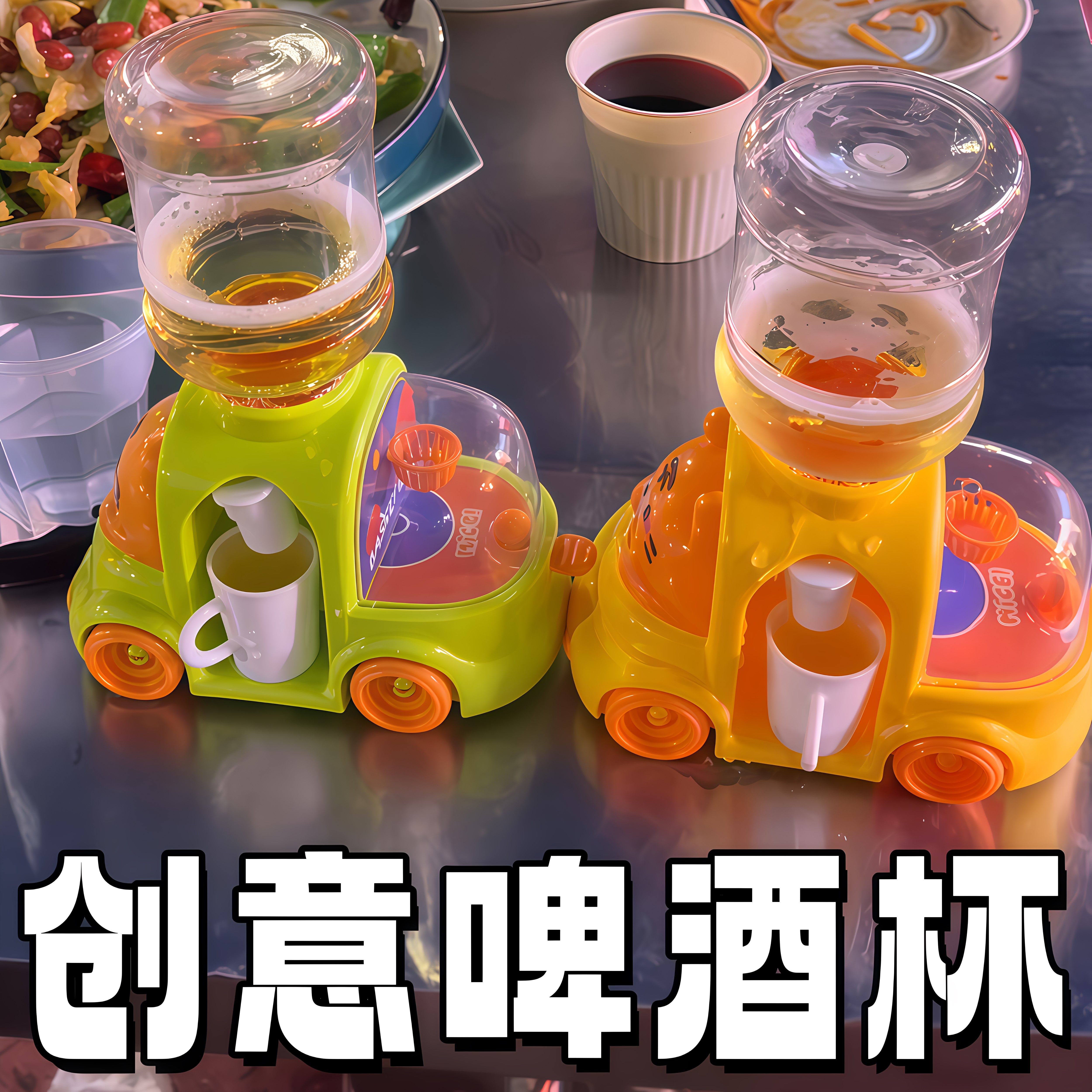 创意啤酒杯迷你投篮饮水机