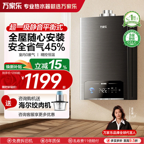 万家乐16升平衡式燃气热水器
