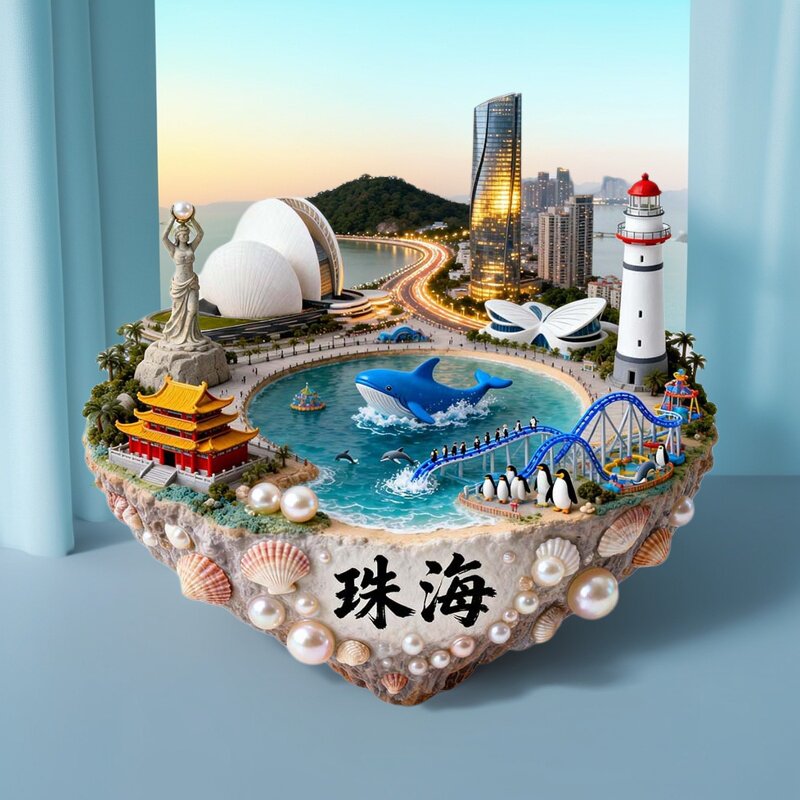 珠海主题3D立体金属冰箱贴小礼物