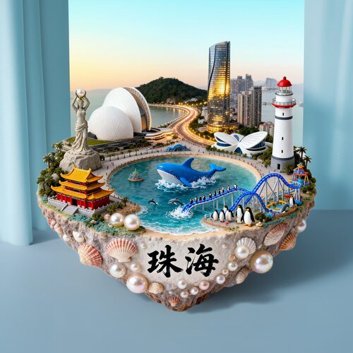 珠海主题3D立体金属冰箱贴小礼物