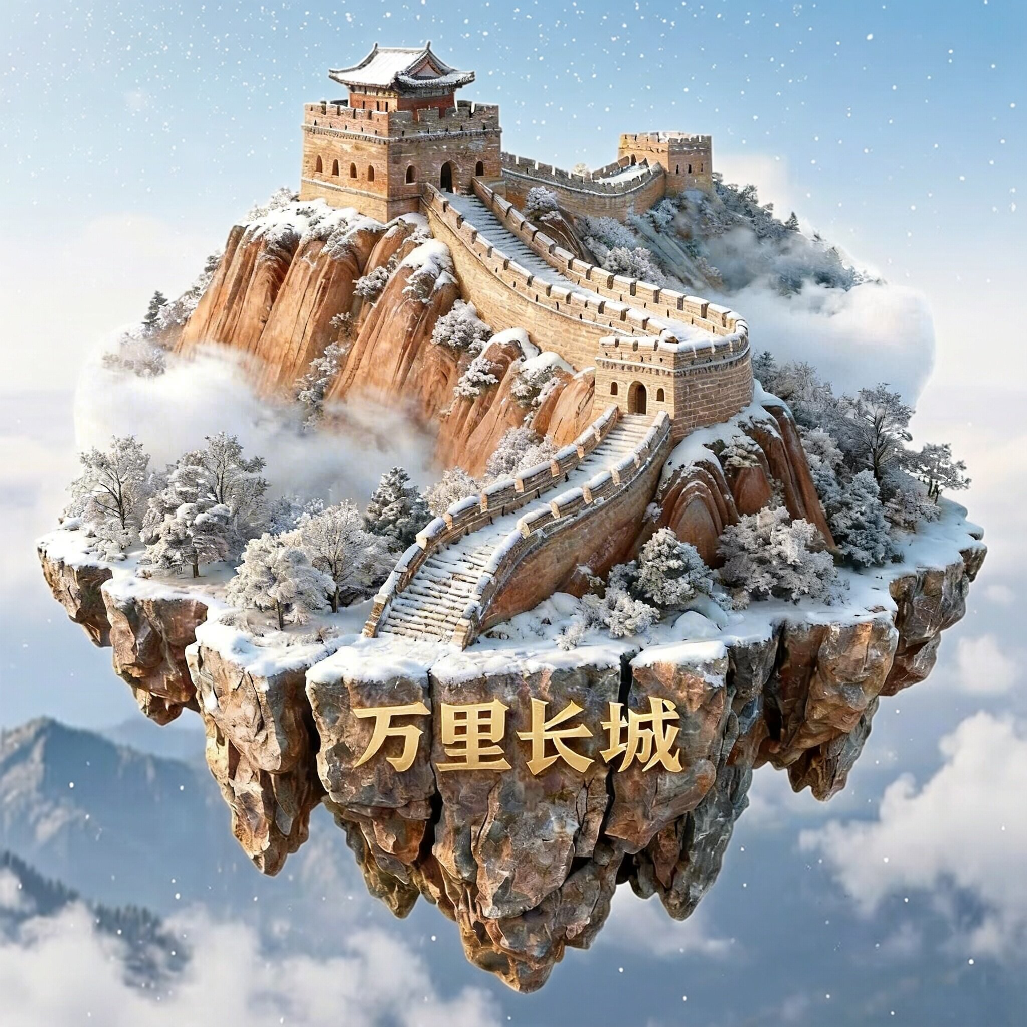 中国万里长城主题金属强磁冰箱贴