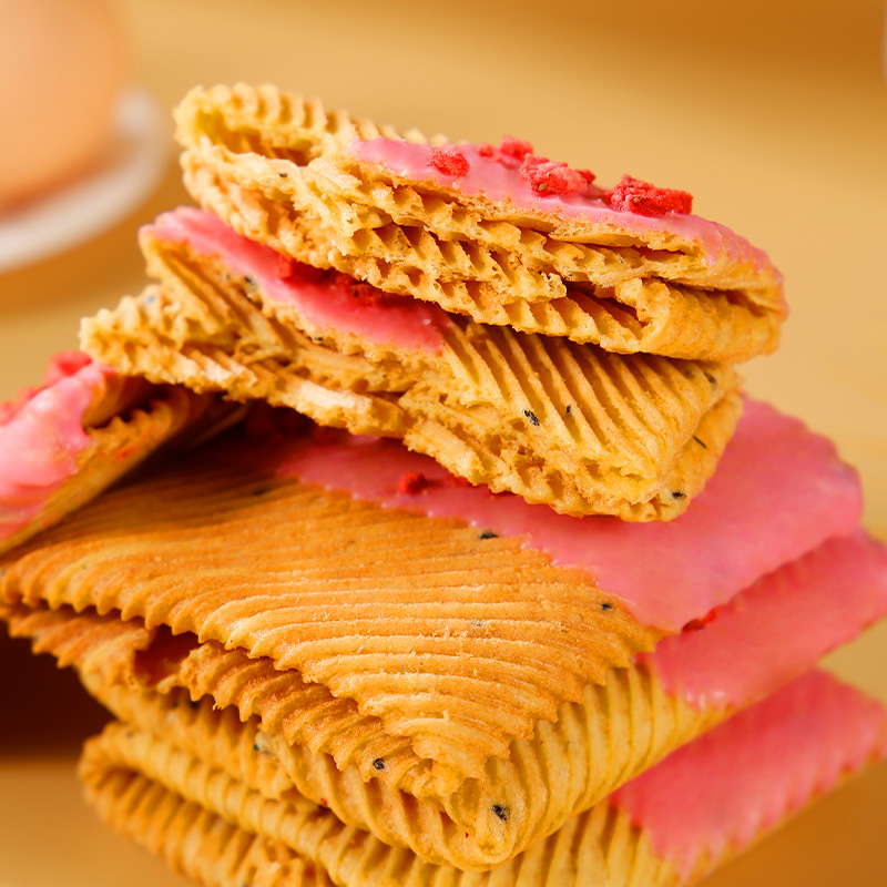 彩虹酥巧克力蛋卷饼干草莓抹茶涂层手工鸡蛋酥办公室下午茶糕点心