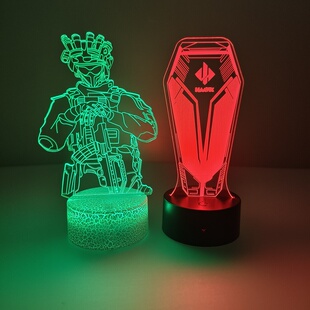 现货周边三角洲行动威龙骇爪曼德尔砖手办摆件生日礼物usb小夜灯