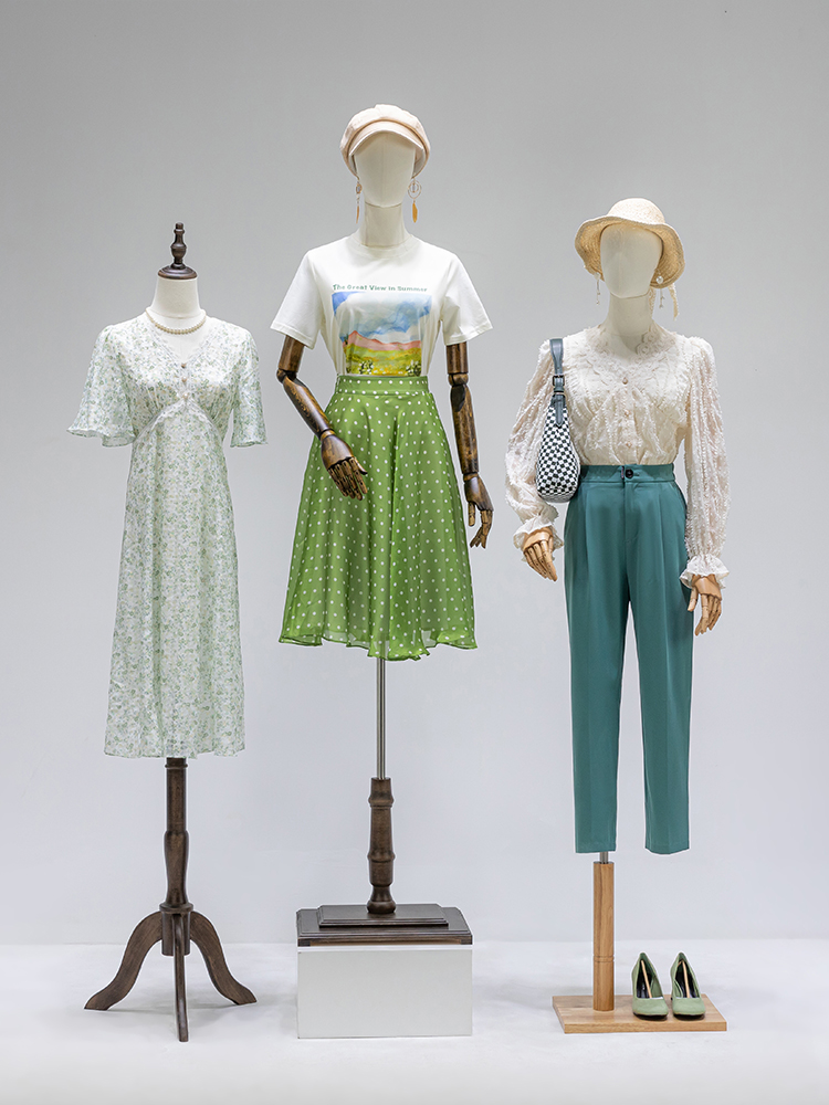 服装店模特道具女半身女装橱窗人台衣服人体假人婚纱展示架全身