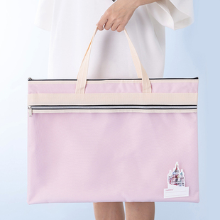 特大号A3小学生美术袋手提袋画画作品收纳袋美术生专用画板袋画夹袋8K文件袋画册袋八开幼儿园美术学具袋