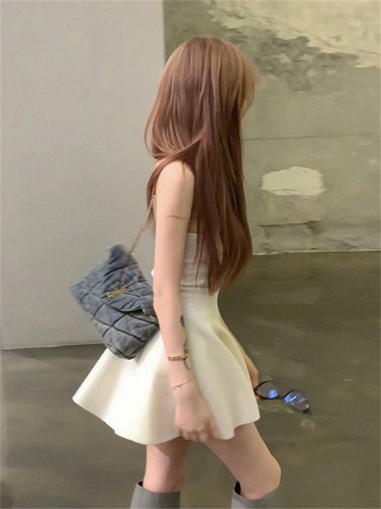 BIRTHDAY PARTY DRESS HIGH-END LIGHT LUXURY NICHE PARTY ADULT DRESS TEMPERAMENT ONE-SHOULDER BANDEAU DRESS