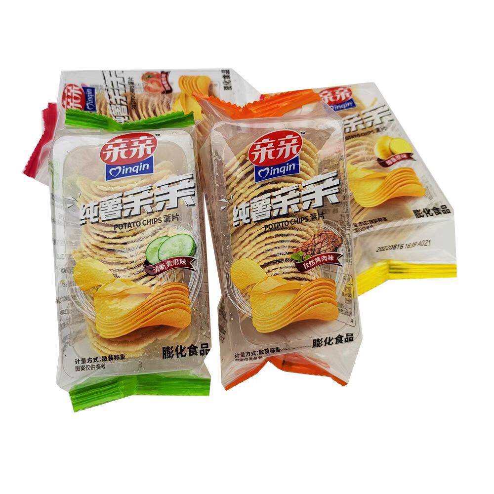 亲亲薯片孜然烤肉味番茄黄瓜味网红零食醇香原味小吃休闲食品混装