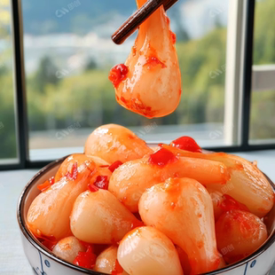 湖南特产酸辣藠头开胃茭头500克袋装农家茭头葱爽口剁椒茭头