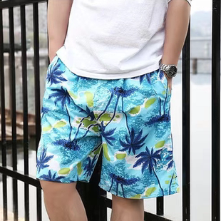 High Waist Printed Casual Sports Capris 印花休闲运动五分裤男