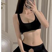 color suit crotch Solid tight yoga set纯色开裆紧身瑜伽服套装