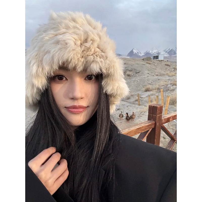 沈羽洁同款帽子女2025新款秋冬保暖护耳毛绒针织帽兔毛皮草毛线帽,服饰配件/皮带/帽子/围巾,帽子,淘宝优惠券,粉丝福利购,淘宝优惠卷