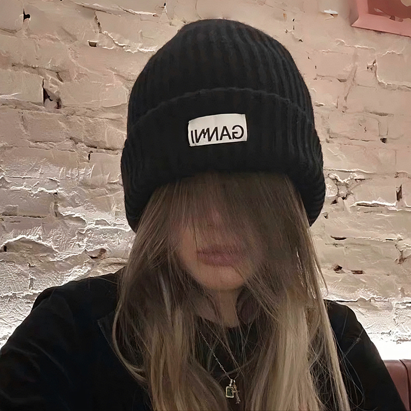 素颜救星！毛线帽女宽松针织帽