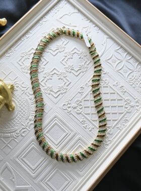 【任四月复古首饰】Attwood Sawyer珐琅项链vintage中古首饰