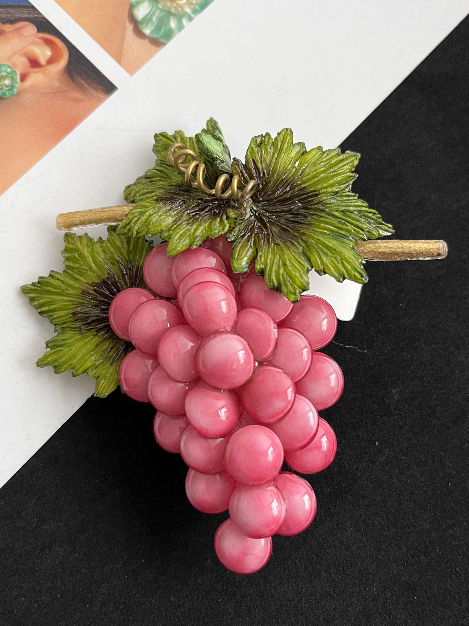 【任四月中古首饰】Cilea Paris葡萄串胸针 Vintage中古首饰