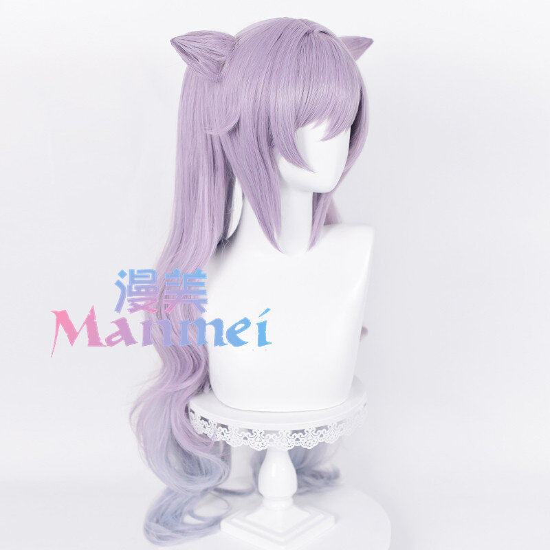 漫美 原 璃月 神 霓裾翩跹 新皮肤 刻晴 cos假发 渐变 猫耳造型