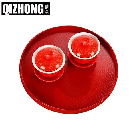 婚庆用品陶瓷敬茶碗红色婚庆道具结婚礼品喜碗敬茶杯献茶杯 喜杯