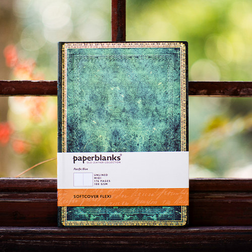 paperblanks仿古皮海水蓝笔记本