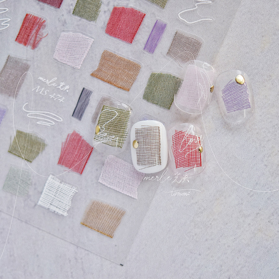 tomoni薄韧MS472莫失合作款美甲贴纸贴中系指甲贴字母布料布纹,彩妆/香水/美妆工具,美甲工具,淘宝优惠券,粉丝福利购,淘宝优惠卷