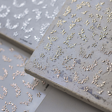 tomoni烫金美甲贴纸爆款日系文具复古美甲指甲贴金属树叶4568