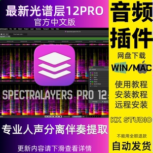 光谱层SpectraLayers 分离人声提取伴奏音频编辑工具 Pro 12中文版