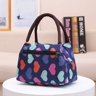 手提包饭盒袋女新款防水便当包妈咪包午餐包手提袋小布包包手拎包
