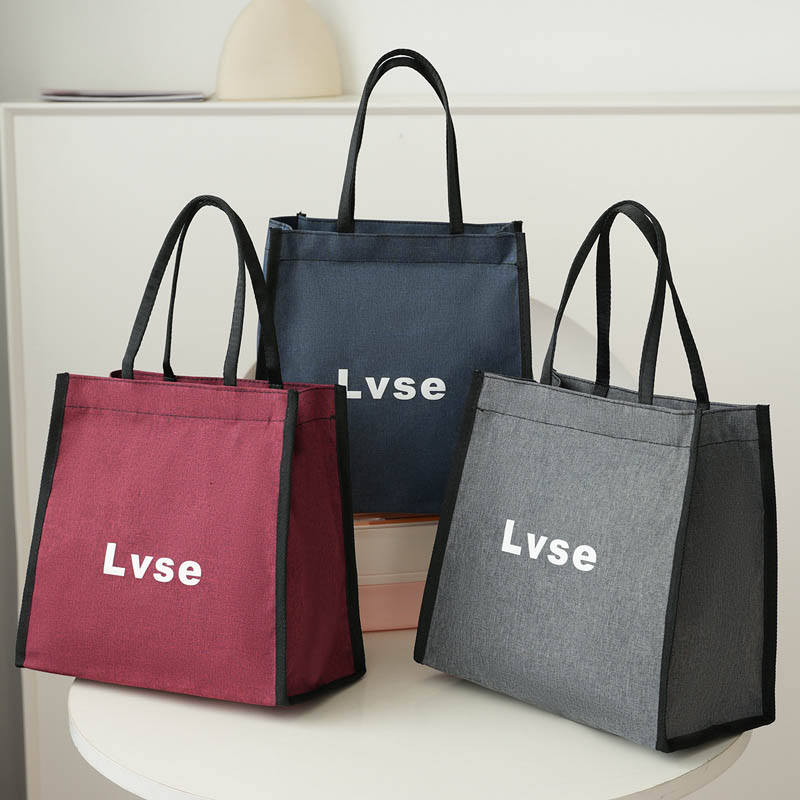 牛津布加厚防水手提包手拎袋妈咪包原宿风格上班族逛街小布包