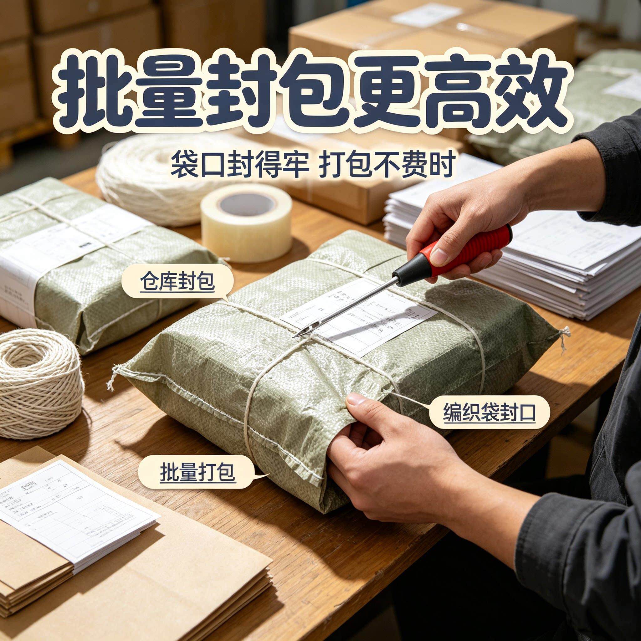 麻袋针打包针编织袋缝包针活扣大钢针封口针麻绳粮食缝包缝口大号