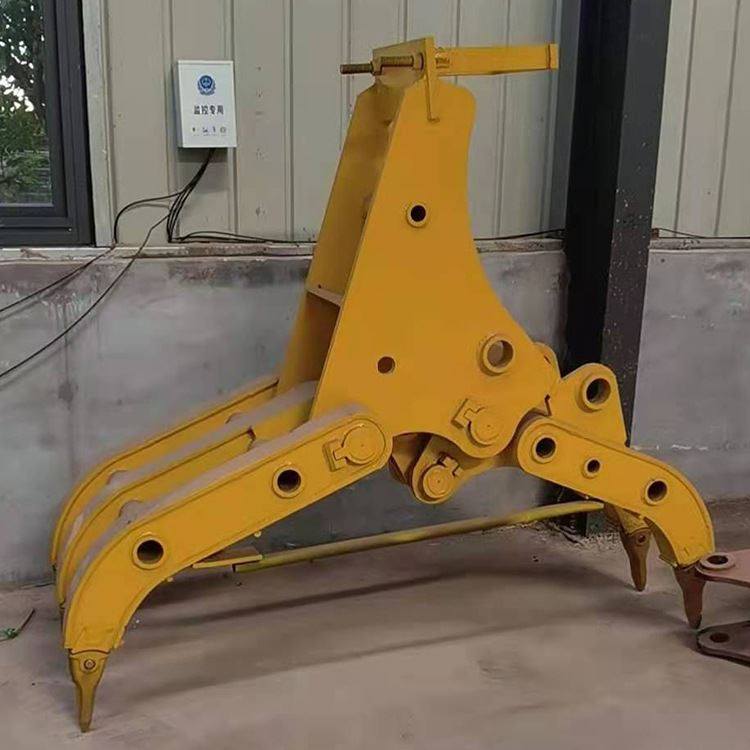 小型旋转抓木器固定式抓钢机设备双缸有力固定式抓废铁抓钢机